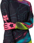 Fox WOMENS FLEXAIR LS JERSEY LUNAR - Black/Pink Front Facing Model