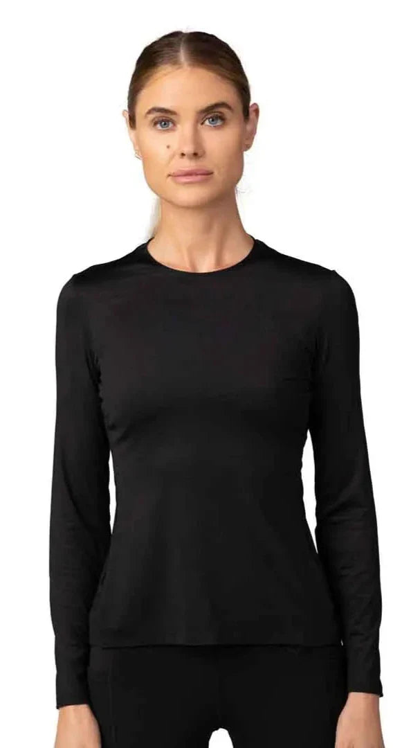 FOX WOMENS TECBASE LS SHIRT FRONT