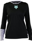 Fox WOMENS DEFEND RACE LS JERSEY - Black Front