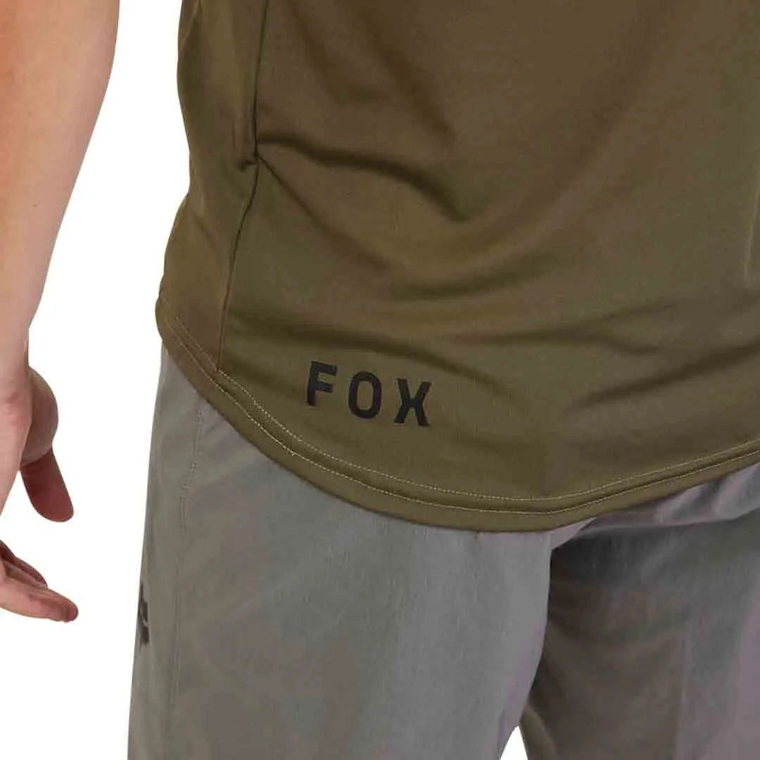 Fox RANGER SS JERSEY LAB HEAD - Olive Green Back Print