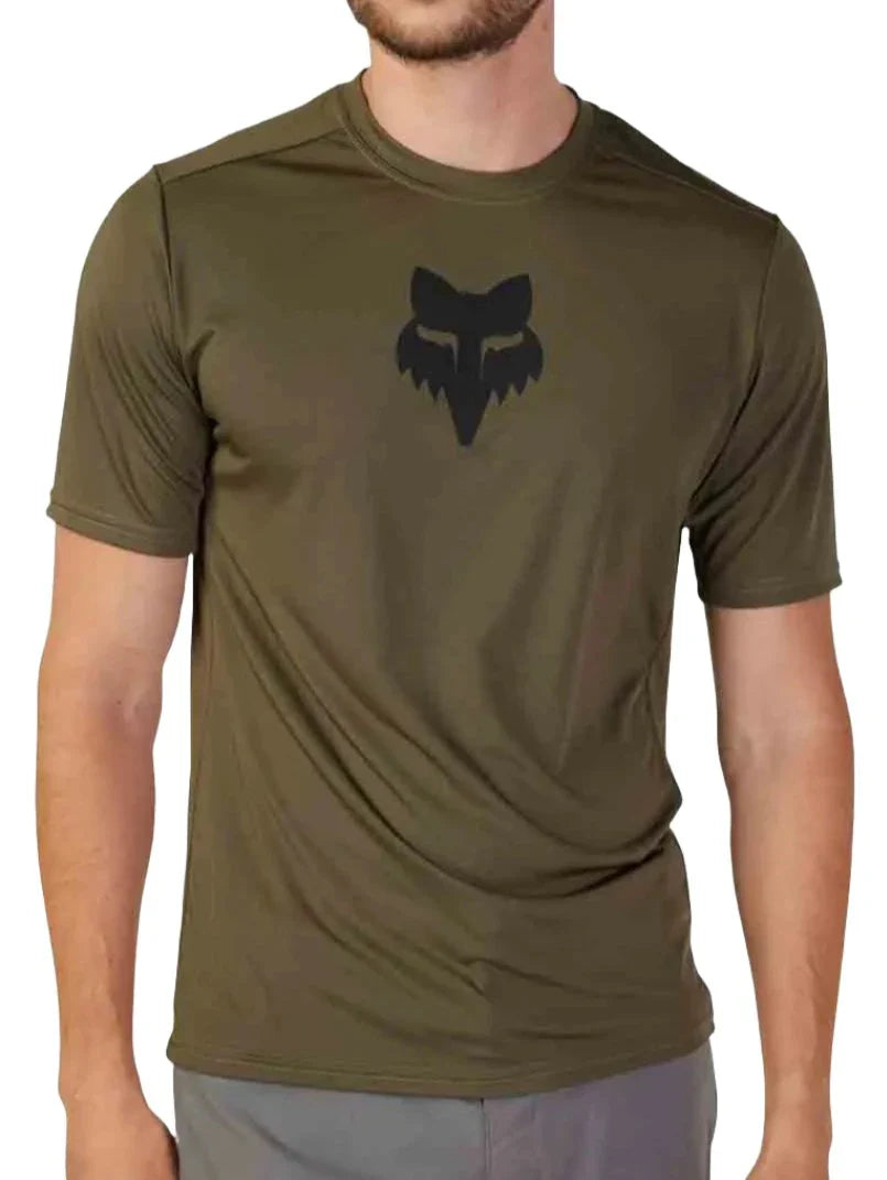 Fox RANGER SS JERSEY LAB HEAD - Olive Green Front Print