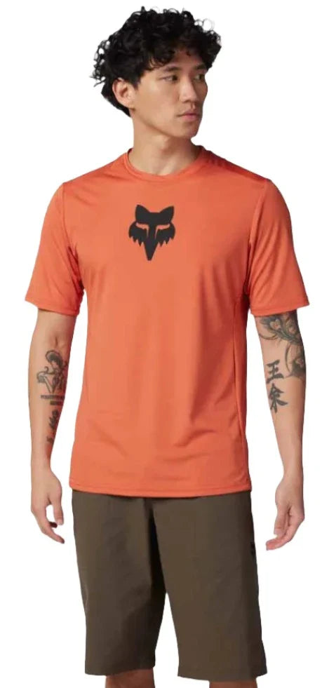 Fox RANGER SS JERSEY LAB HEAD - Atomic Orange Front Facing Model