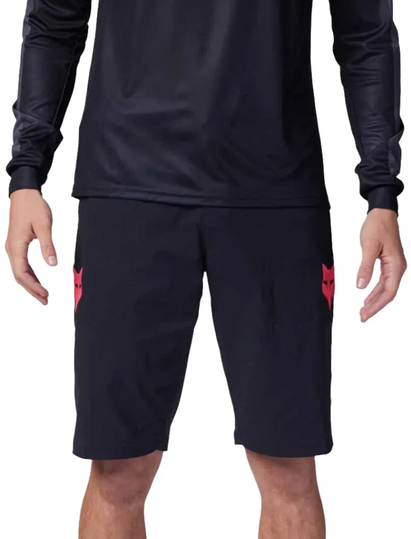 Fox RANGER SHORT RACE- Black/Pink FRONT FACING MODEL