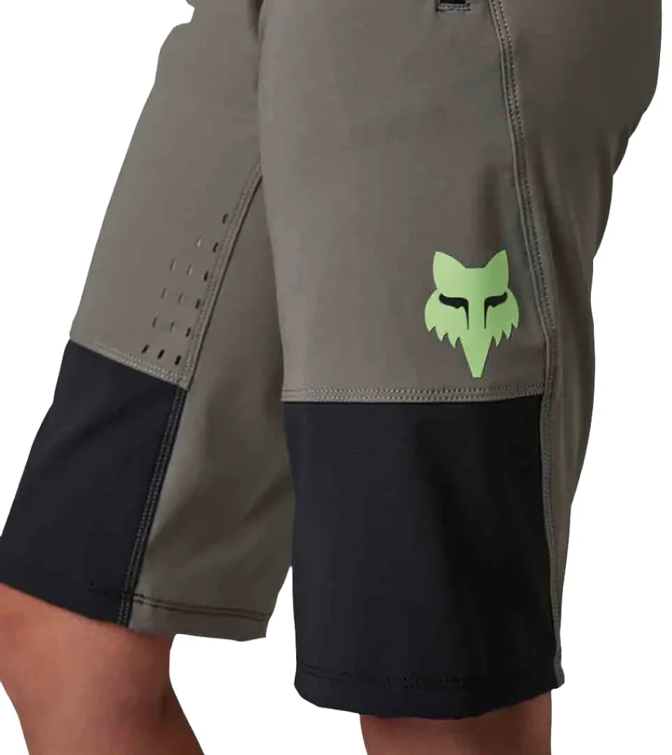 Fox WOMENS DEFEND SHORT RACE - Pewter SIDE DETAILS