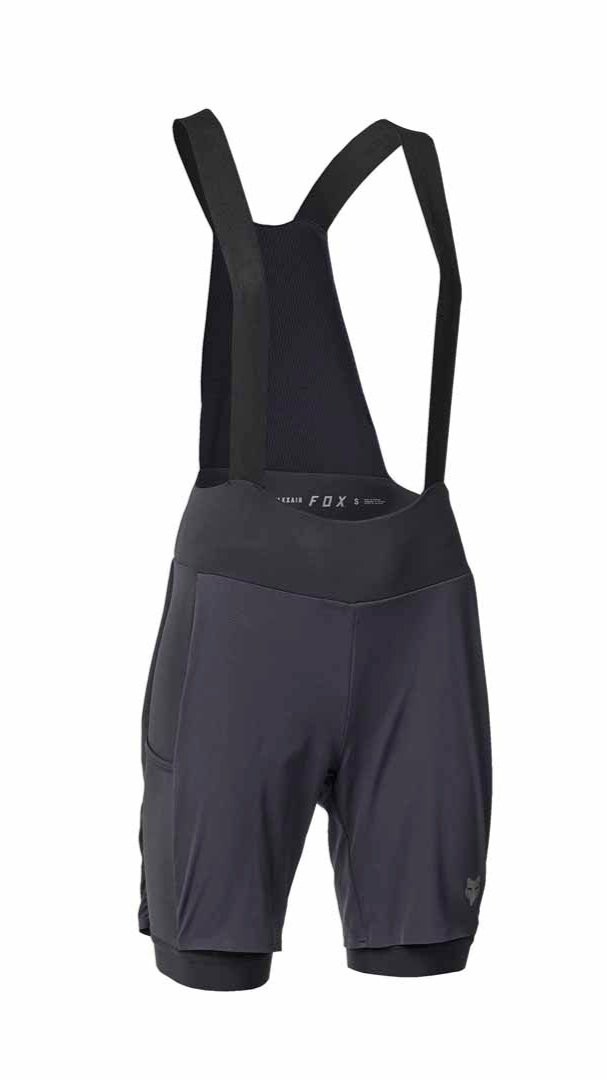 Fox WOMENS FLEXAIR ASCENT BIB - Black FRONT