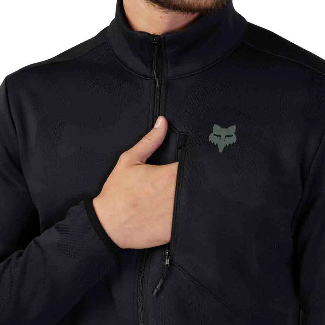 Fox RANGER MIDLAYER FZ - Black FRONT POCKET