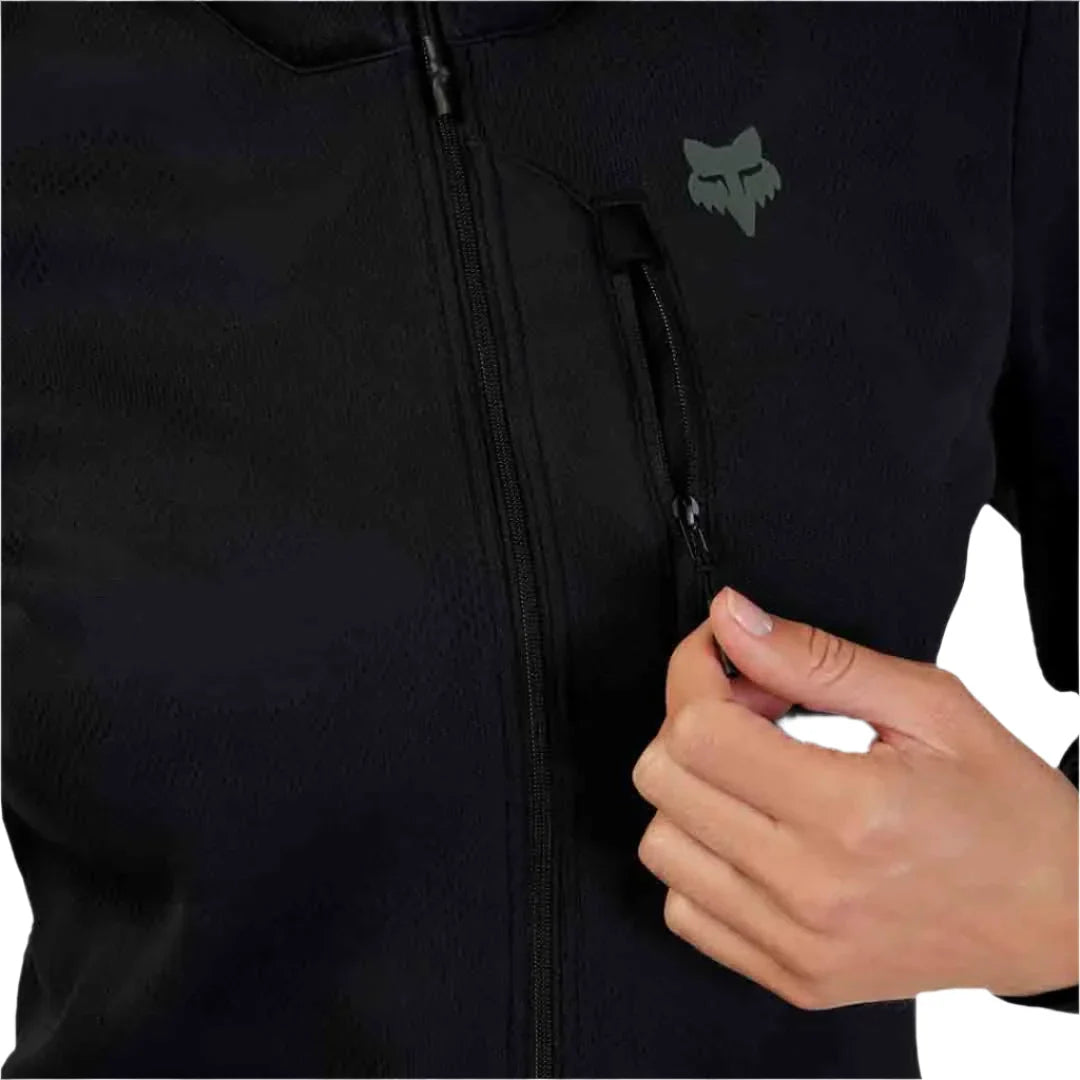 Fox WOMENS RANGER MIDLAYER FULL ZIP - Black ZIPPER