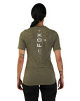 Fox WOMENS RANGER DR SS JERSEY ALYN - Olive Green Back Facing Model