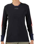 Fox WOMENS DEFEND THERMAL JERSEY LUNAR - Black Front Facing Model