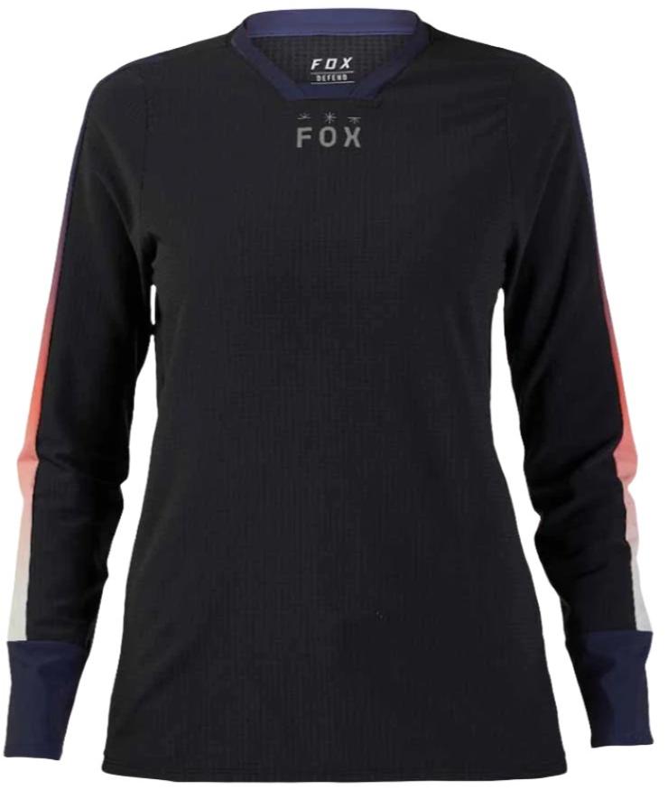 Fox WOMENS DEFEND THERMAL JERSEY LUNAR - Black front