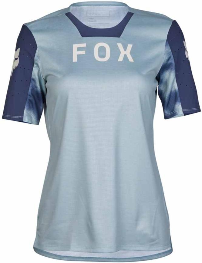 Fox WOMENS DEFEND SS JERSEY RACE - Gunmetal Front