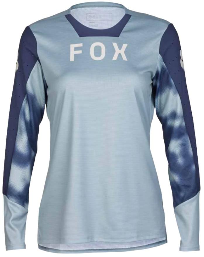 Fox WOMENS DEFEND LS JERSEY TAUNT - Gunmetal Front