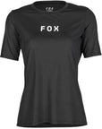 Fox WOMENS RANGER SS JERSEY WORDMARK - Black FRONT