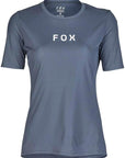 Fox WOMENS RANGER SS JERSEY WORDMARK - Graphite FRONT