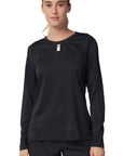 FOX W DEFEND LS JERSEY - BLACK FRONT