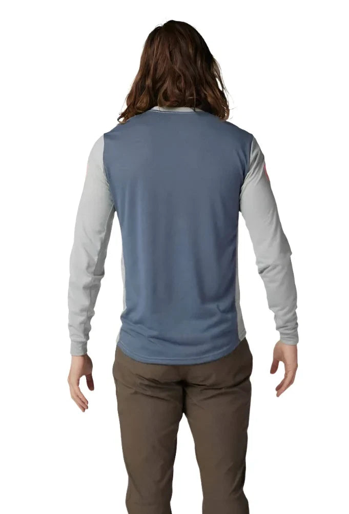 Fox RANGER DR LS JERSEY AVIATION Grey  with Model Back