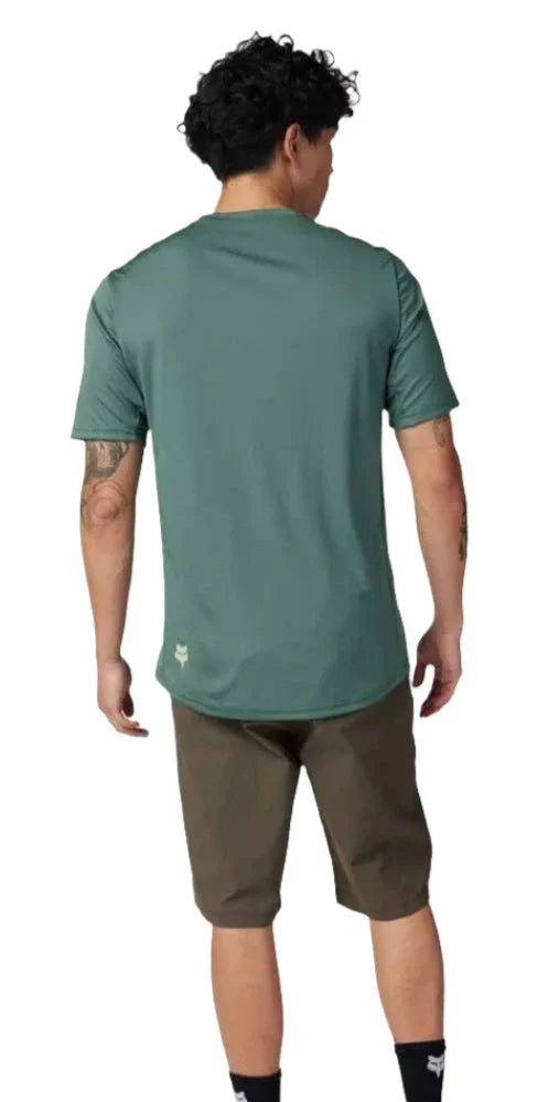 Fox RANGER SS JERSEY MOTH - Hunter Green Back Facing Model