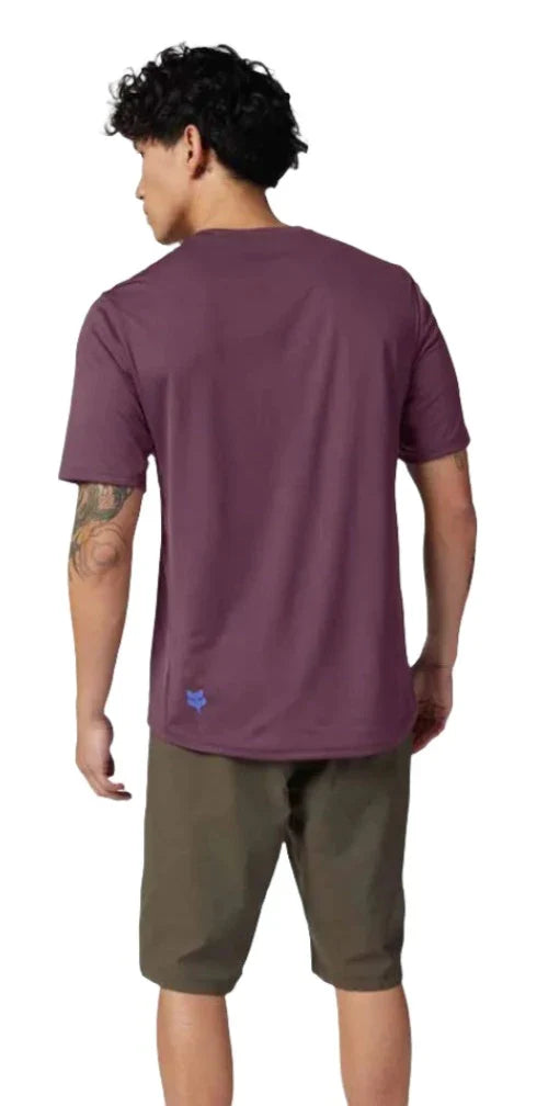 Fox RANGER SS JERSEY MOTH - Dark Purple Back Facing Model