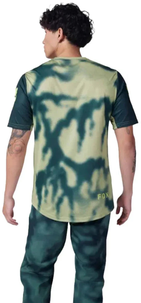 Fox RANGER SS JERSEY RACE TAUNT - Pale Green Back Facing Model