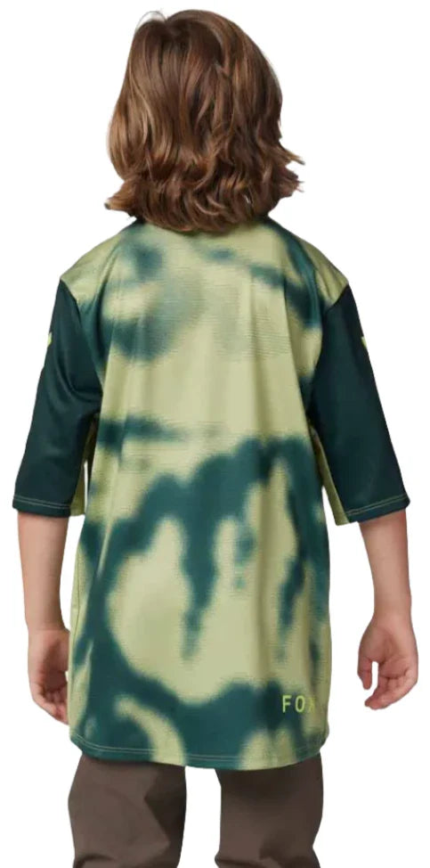 Fox YOUTH RANGER SS JERSEY TAUNT - Pale Green BACK FACING MODEL