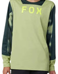 Fox YOUTH DEFEND LS JERSEY TAUNT - Pale Green FRONT FACING MODEL