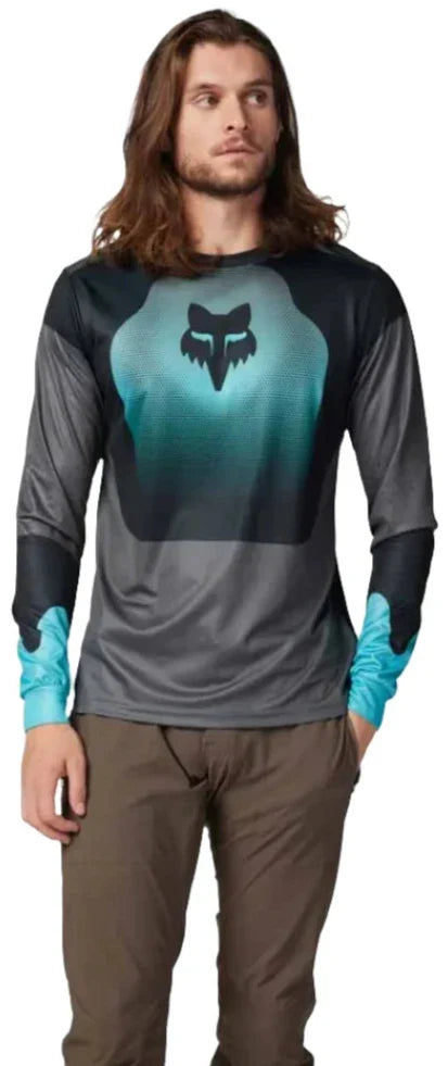 Fox RANGER LS JERSEY REVISE - Teal Front Facing Model