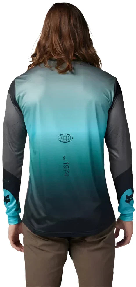 Fox RANGER LS JERSEY REVISE - Teal Back Facing Model