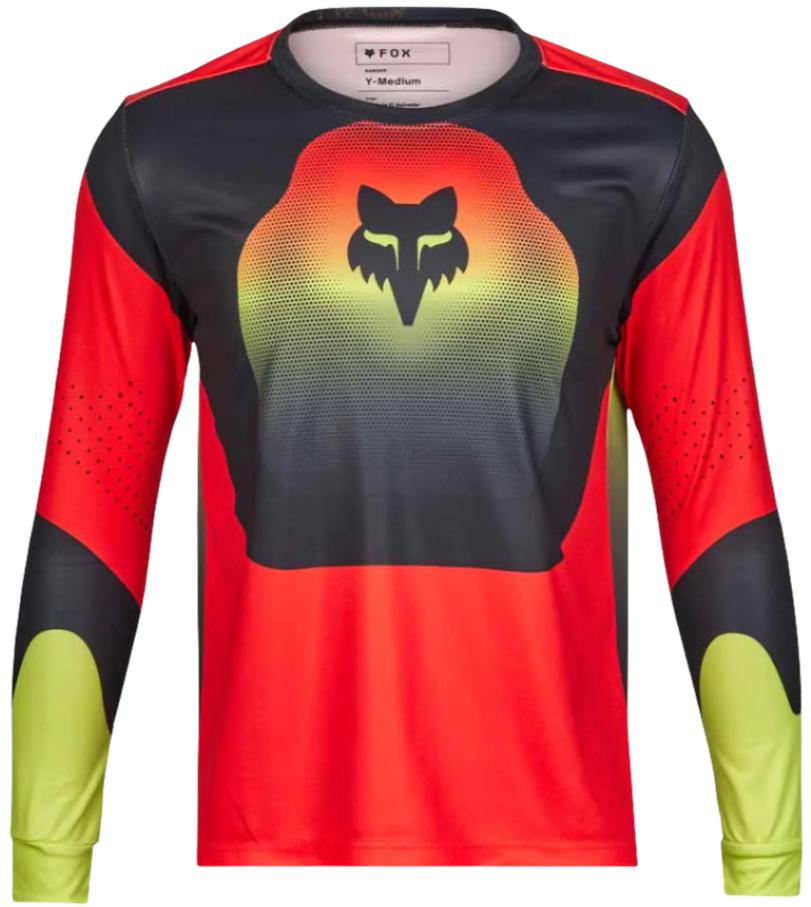 Fox YOUTH RANGER LS JERSEY REVISE - Red/ Yellow