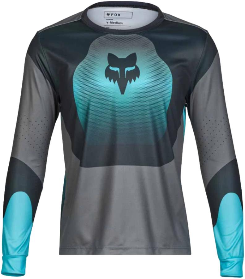 Fox YOUTH RANGER LS JERSEY REVISE - Teal FRONT