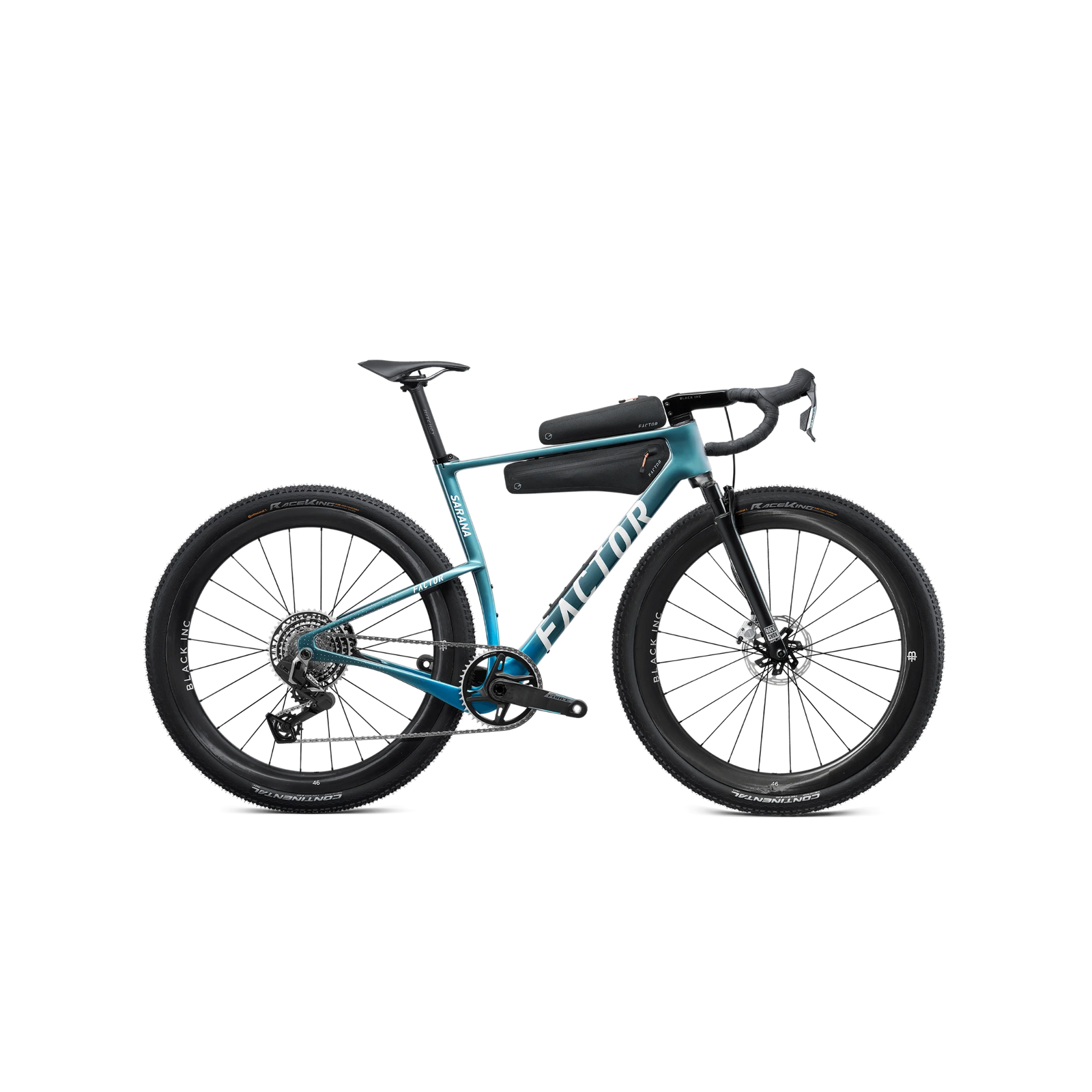 Factor Sarana With Suspension Complete - SRAM Force XPLR +PM - Cyan Blue