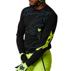 Fox Ranger Dr Md Ls Jersey Lunar - Black