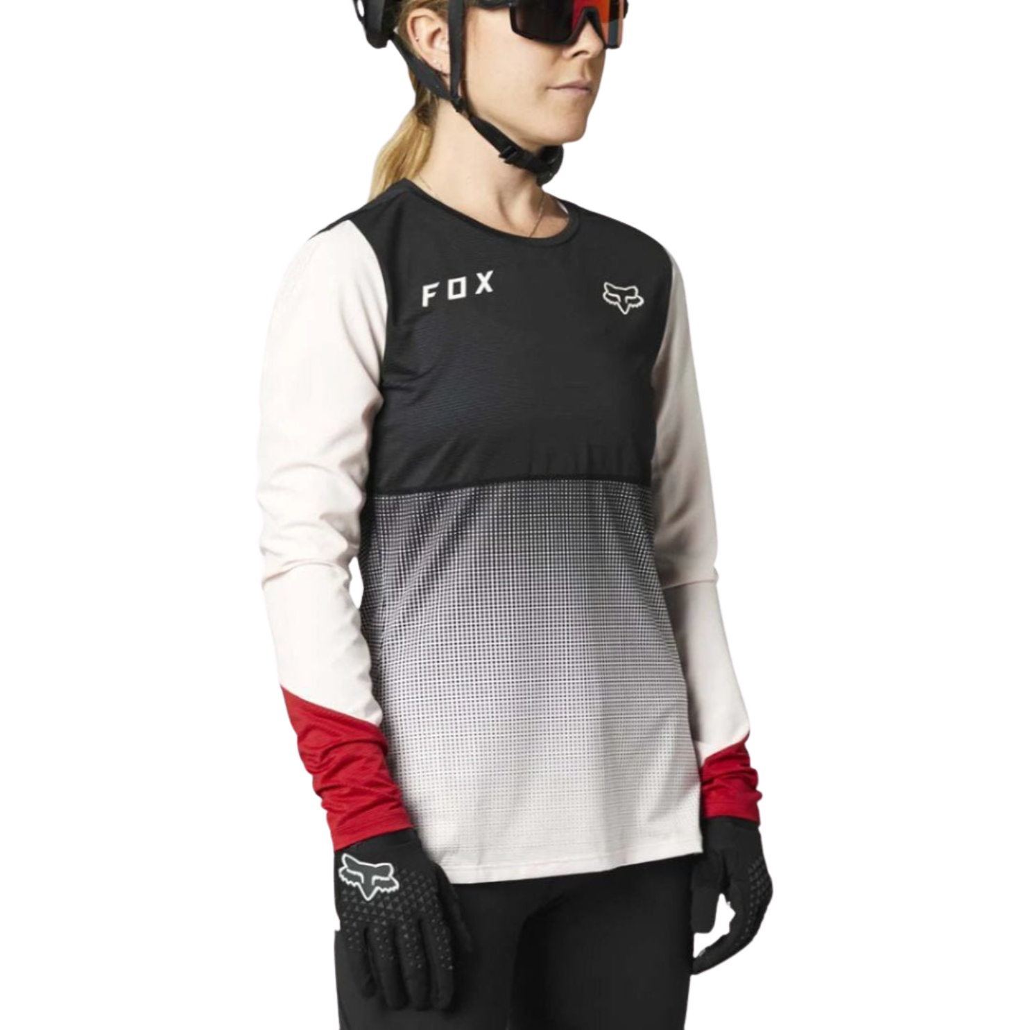 Fox Womens Flexair Ls Jersey - Black/ Pink