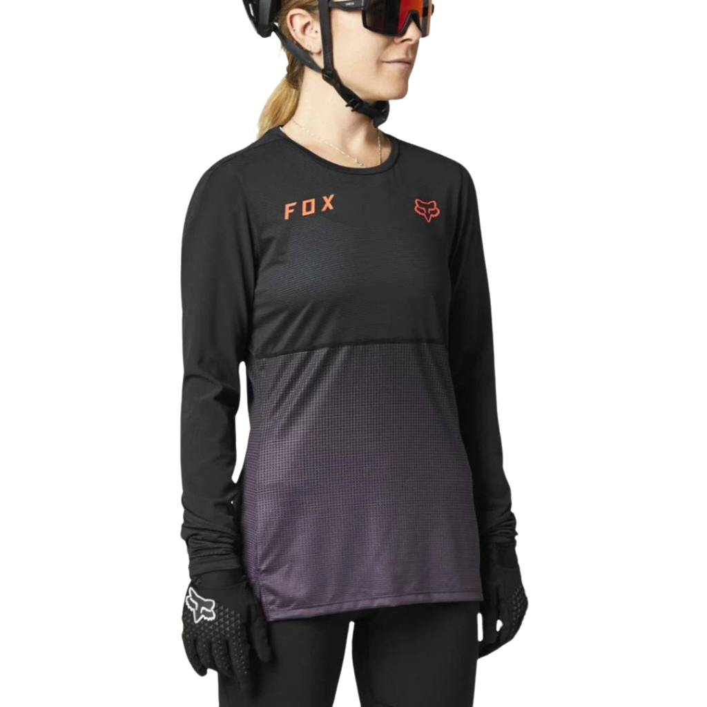 Fox Womens Flexair Ls Jersey - Black