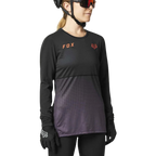 Fox Womens Flexair Ls Jersey - Black