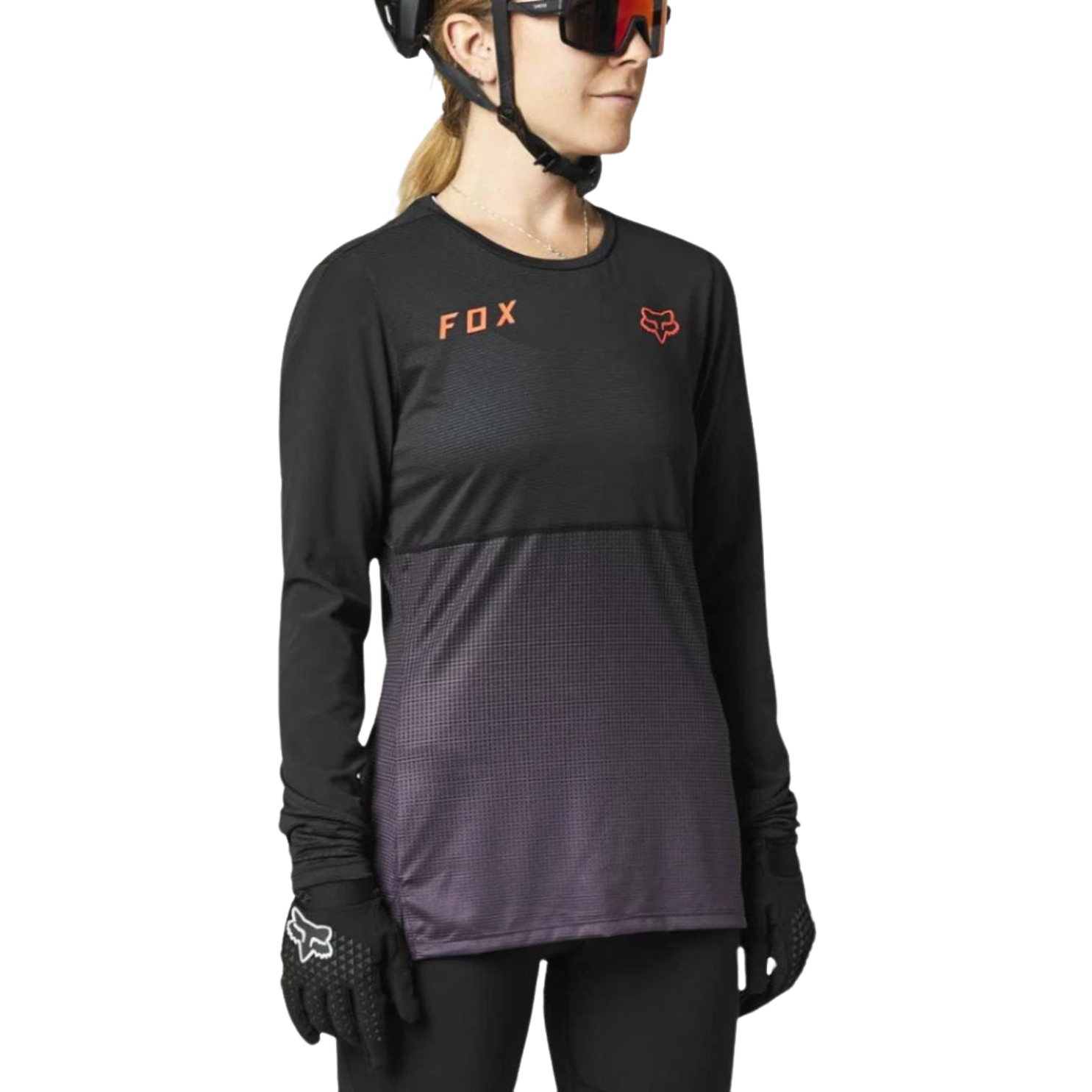 Fox Womens Flexair Ls Jersey - Black