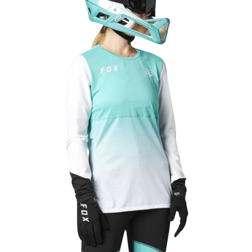 Fox Womens Flexair Ls Jersey - Teal