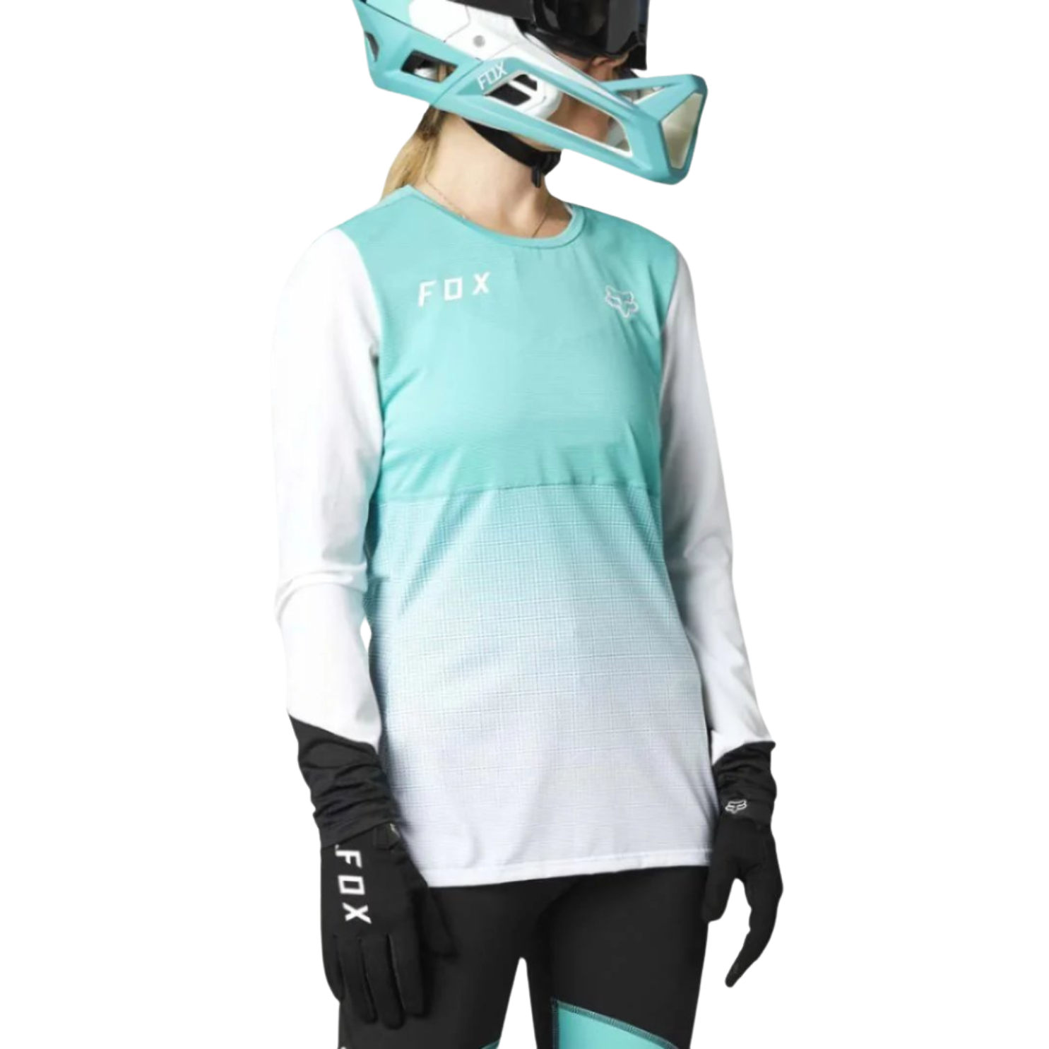 Fox Womens Flexair Ls Jersey - Teal
