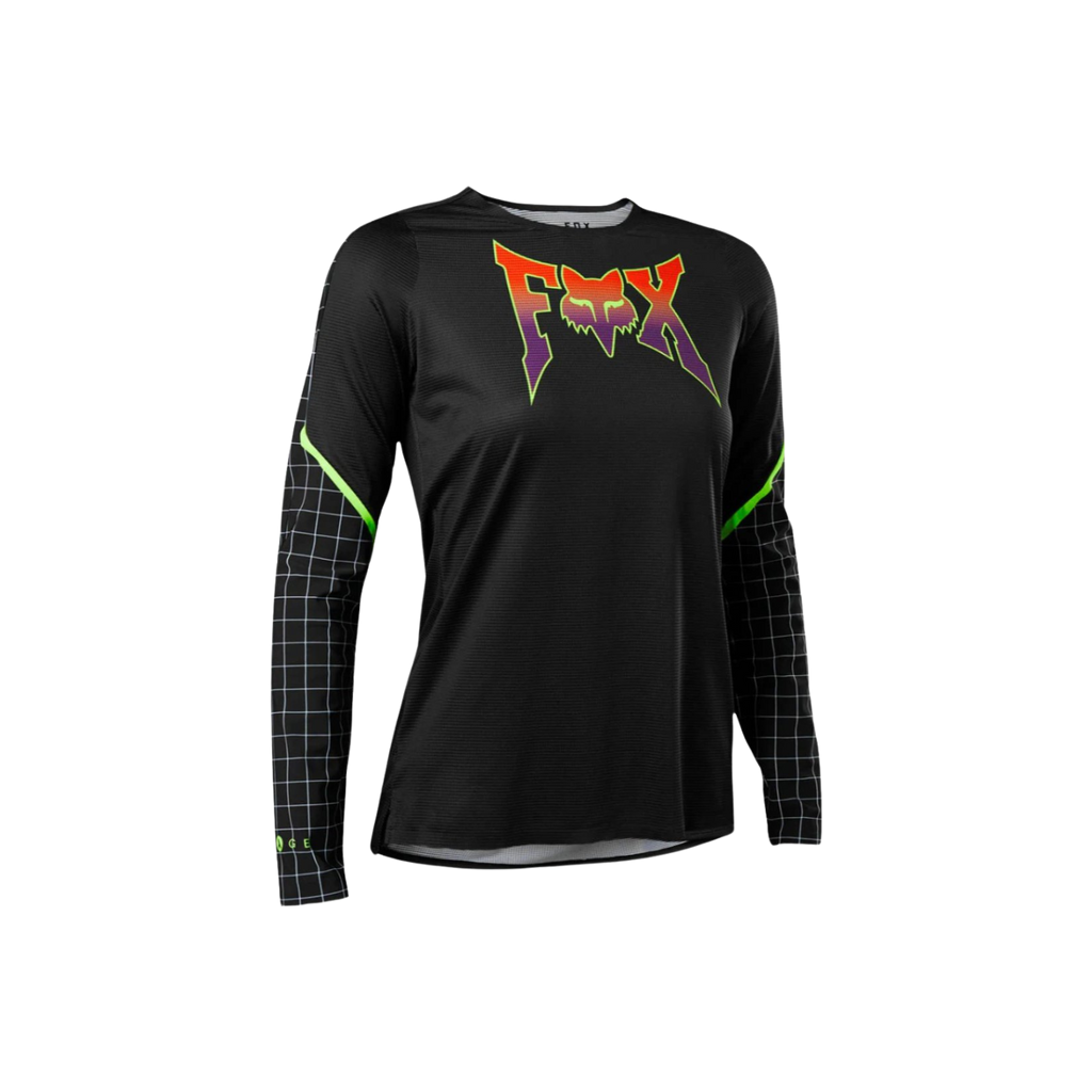Fox Womens Flexair Ls Jersey Celz - Black