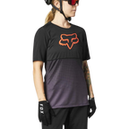 Fox Womens Flexair Ss Jersey - Black