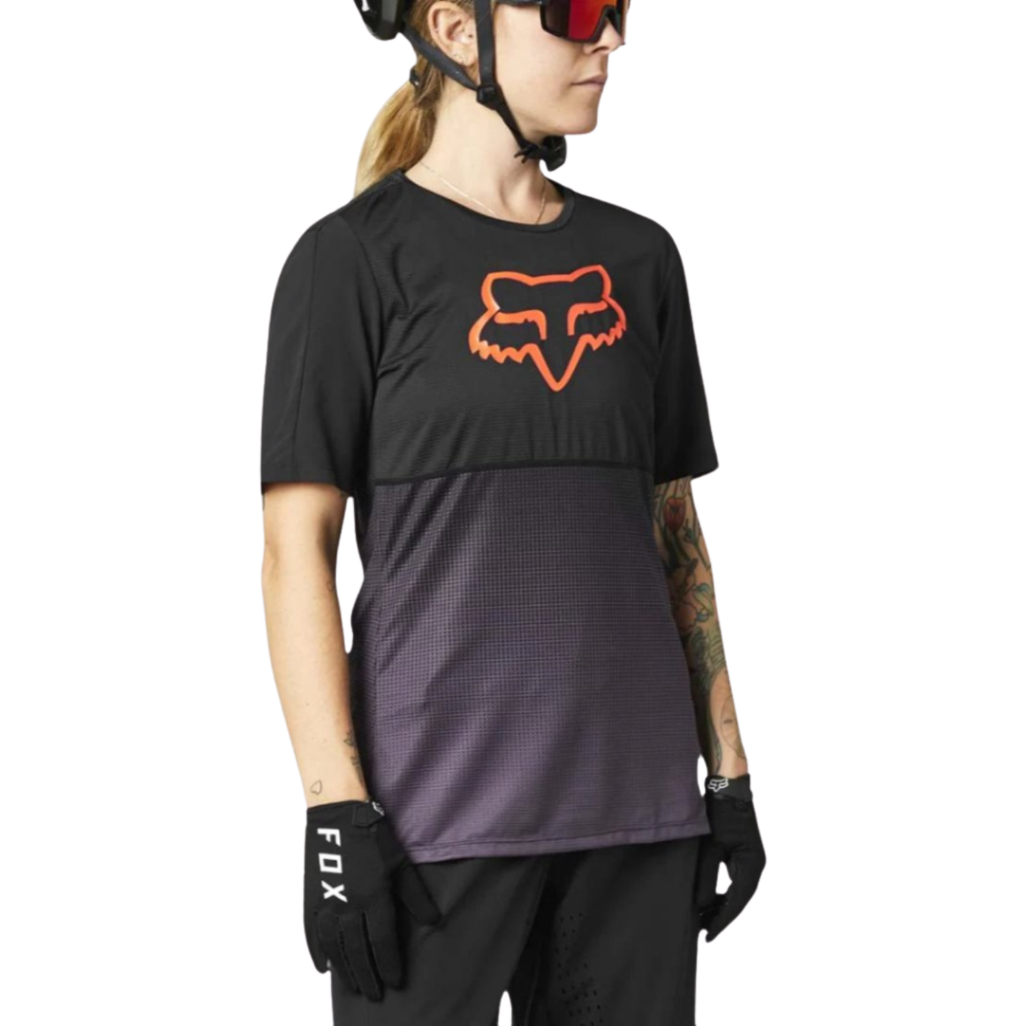 Fox Womens Flexair Ss Jersey - Black