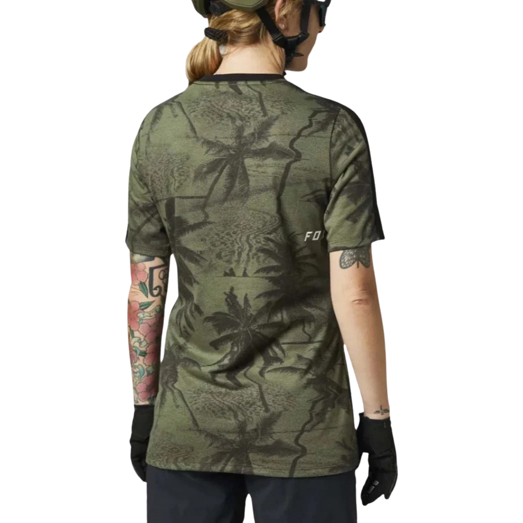 Fox Womens Ranger Dr Ss Jersey Se - Olive Green