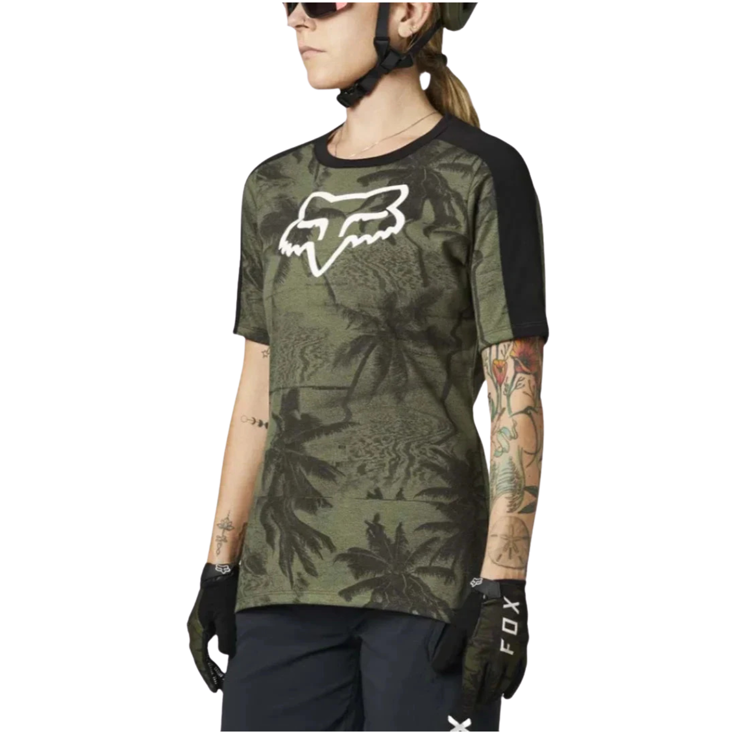 Fox Womens Ranger Dr Ss Jersey Se - Olive Green