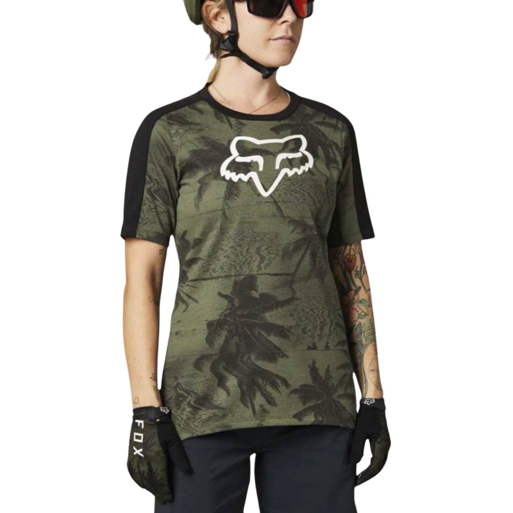 Fox Womens Ranger Dr Ss Jersey Se - Olive Green