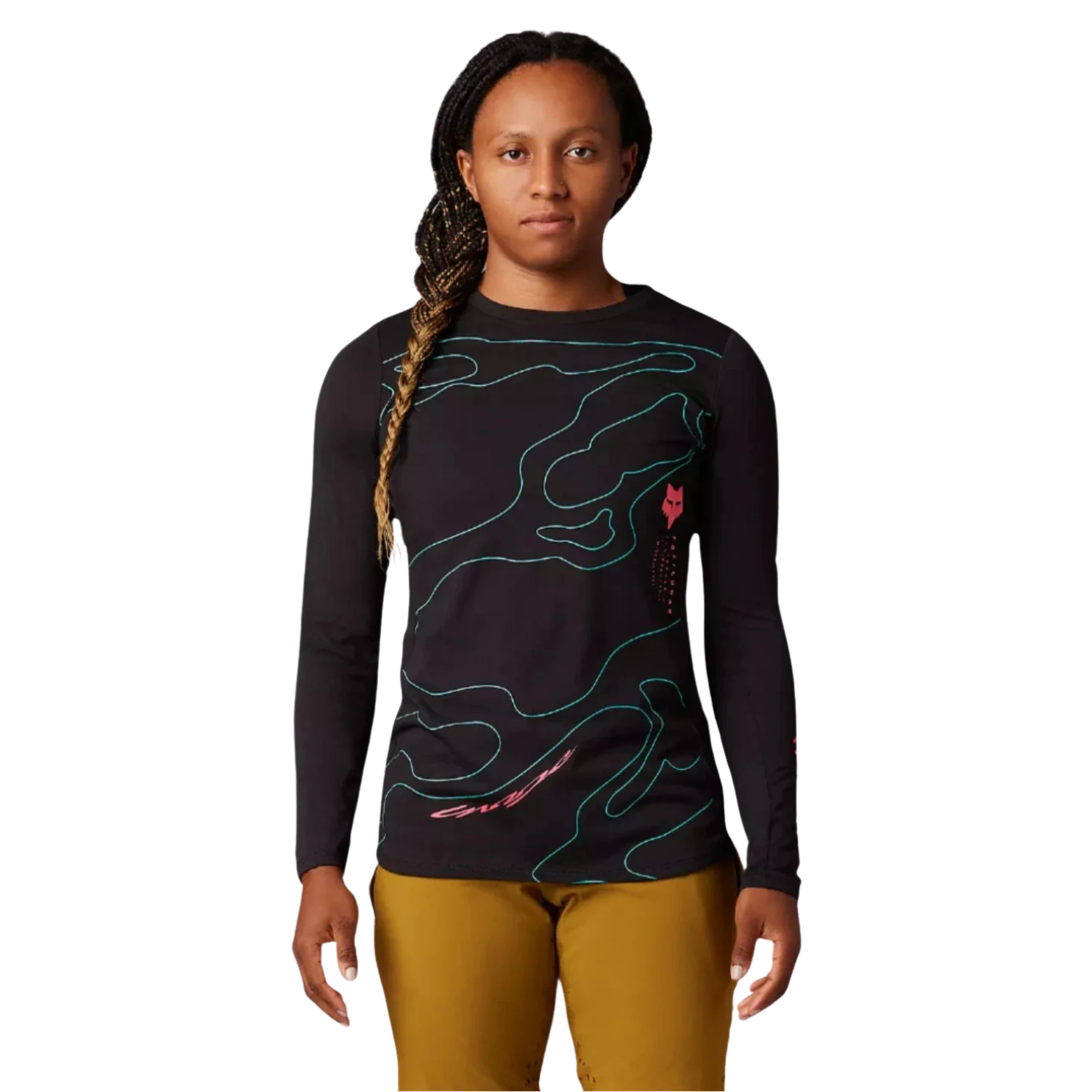 Fox 女款 Ranger Mid Ls 球衣 Lunar - 黑色