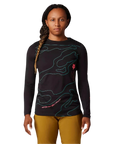 Fox Womens Ranger Mid Ls Jersey Lunar - Black