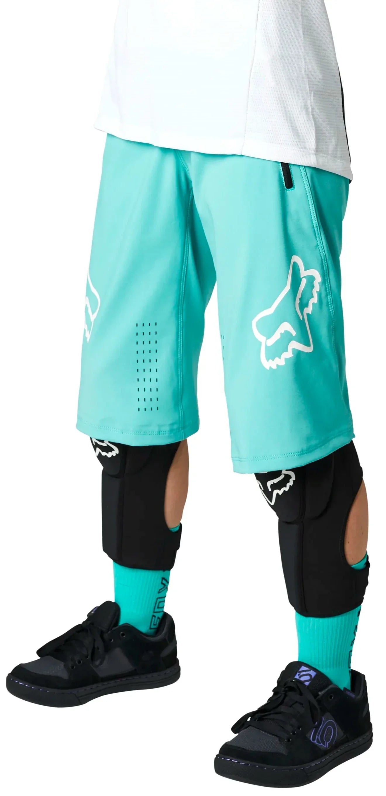 Fox WOMENS DEFEND SHORT - Teal SIDE FRONT