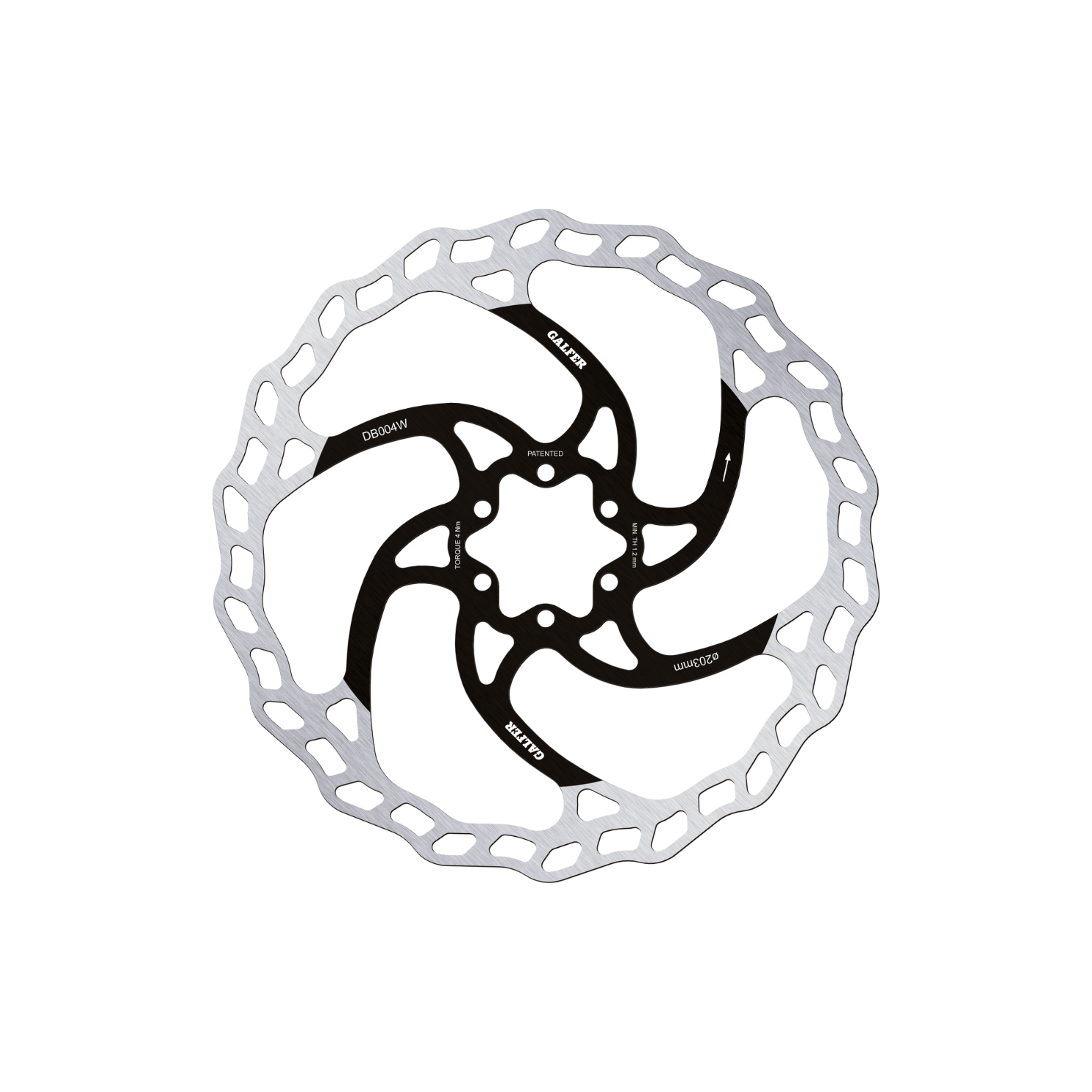 Galfer MTB Disc Wave Rotor - 6-bolt (1.8mm)