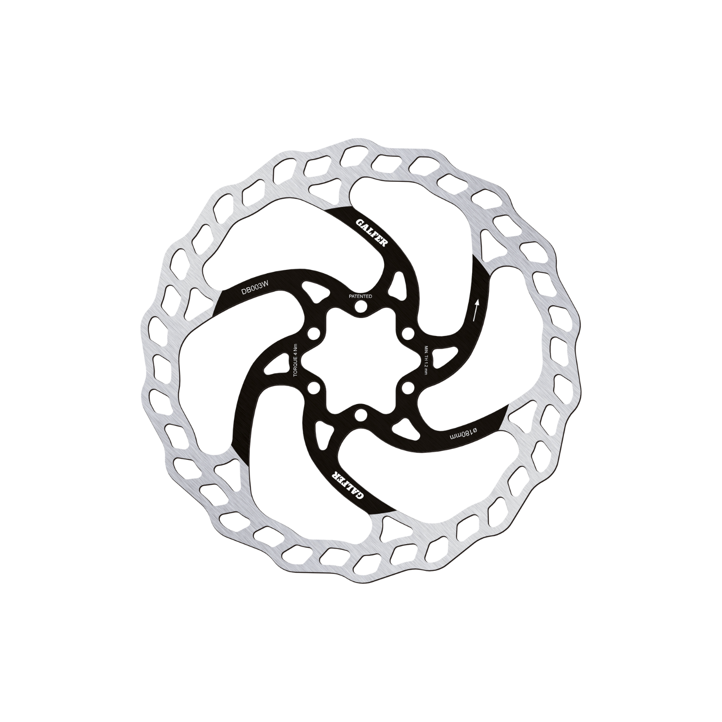 Galfer MTB Disc Wave Rotor - 6-bolt (1.8mm)