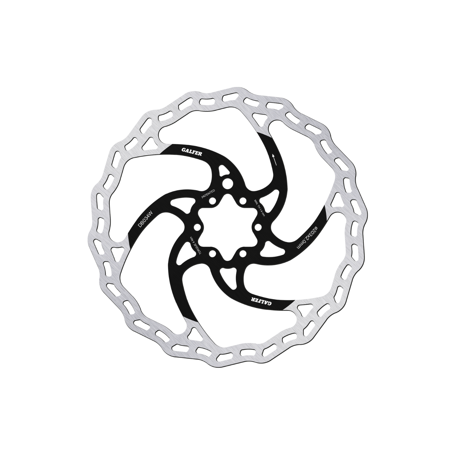 Galfer MTB Disc Wave Rotor - 6-bolt (2.0mm)