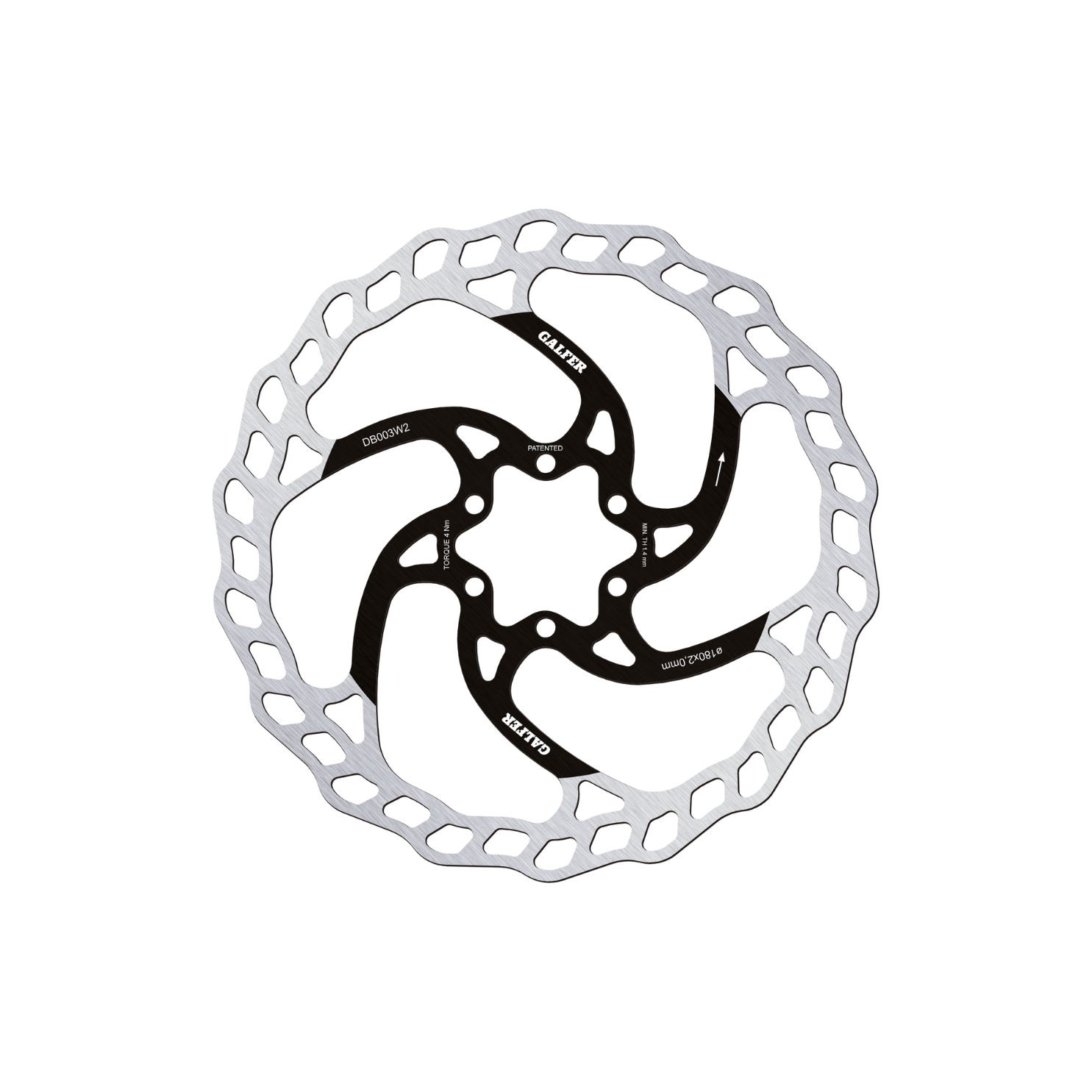 Galfer MTB Disc Wave Rotor - 6-bolt (2.0mm)